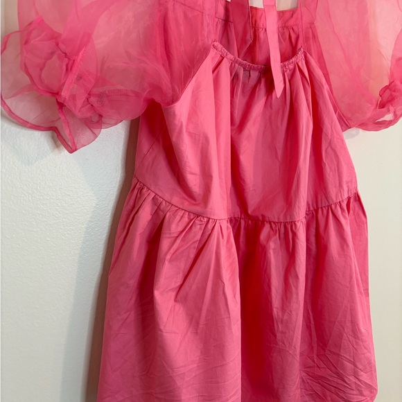 Pomander Place pink puff sleeve blouse - Picture 6 of 9